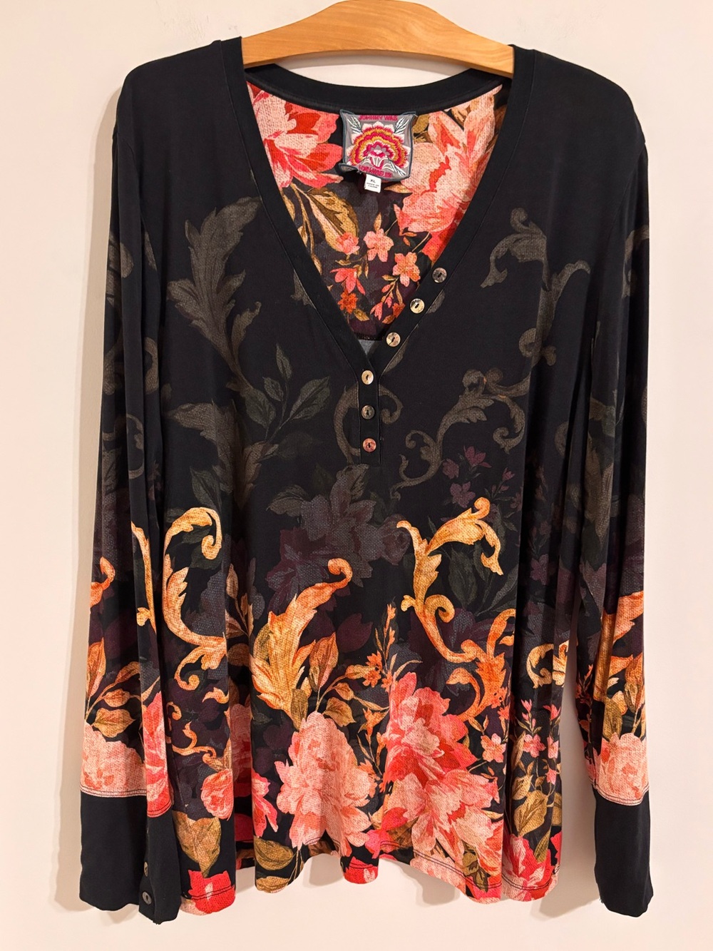 Johnny Was EUC Janie Favorite Henley Top - Picture 2 of 9